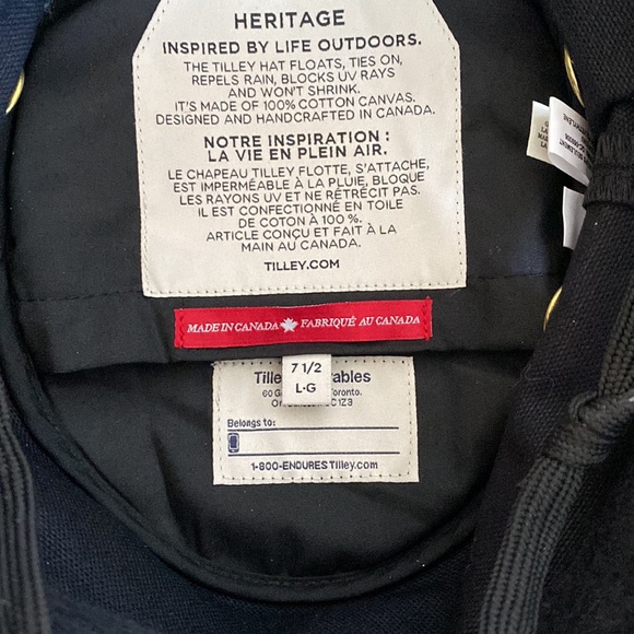 NWT Tilley Endurables Heritage- The Iconic. Black. Size 7.5 - Picture 9 of 9